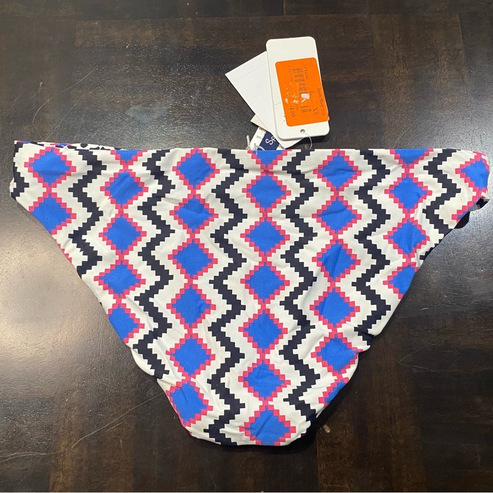 Splendid Astoria Reversible Bikini Bottom Women Size XS White Black Purple New